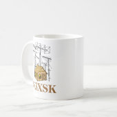 De "ham"-kraak koffiemok (Voorkant links)