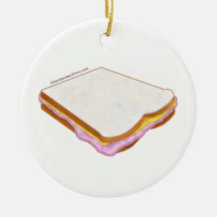 De Ham Sandwich Keramisch Ornament