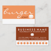 de hamburgerverbinding (aanpasbare kleur) visitekaartje (Voorkant / Achterkant)