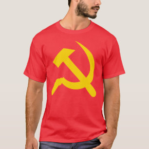 De hamer en sikkel (geel) t-shirt