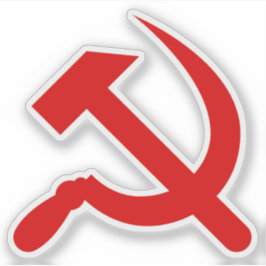 De hamer en sikkel (rood) sticker