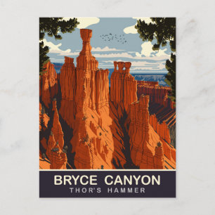De Hamer van Thor, Bryce Canyon, Utah, Reizen Briefkaart
