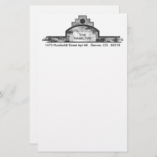 de hamilton briefpapier (Voorkant / Achterkant)