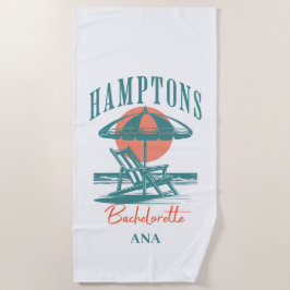 De Hamptons Bachelorette Sunset Retro Blauw Strandlaken