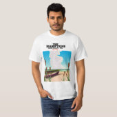De Hamptons Long Island NYC, reisposter. T-shirt (Voorkant volledig)