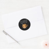 De hamster ronde sticker (Envelop)