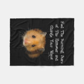 De hamster Stare Fleece Deken (Voorkant (Horizontaal))