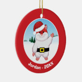 De Hamster van Kerstmis Keramisch Ornament (Rechts)