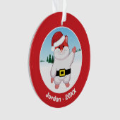 De Hamster van Kerstmis Ornament (voorkant)