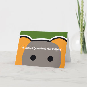 De hand Gestalte gegeven Verjaardag van de Olifant Kaart