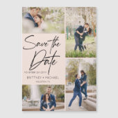 De hand liet Collage sparen de Datum Blush Roze (Voorkant)