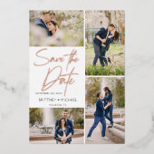 De hand liet de Collage van het Afbeelding sparen  Folie Uitnodiging (Voorkant)