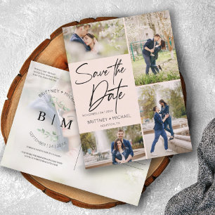 De hand liet de zwarte Roze Collage sparen de Datu Aankondigingskaart