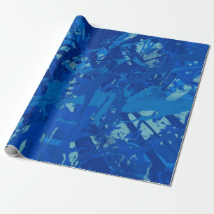 De hand van de inkt maakte een schilderij. Abstrac Cadeaupapier