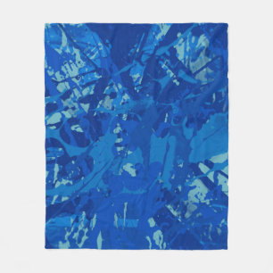 De hand van de inkt maakte een schilderij. Abstrac Fleece Deken
