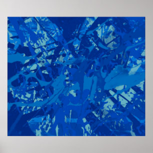 De hand van de inkt maakte een schilderij. Abstrac Poster