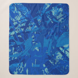 De hand van de inkt maakte een schilderij. Abstrac Sherpa Deken