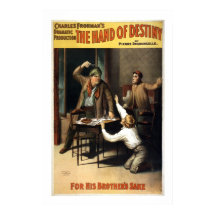 De hand van het Poster van het  theater van de bes