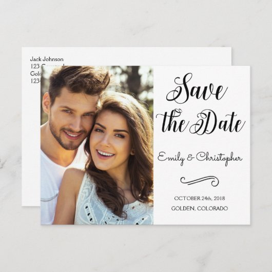 De hand Verpletterde Weddenschap van het Manuscrip Aankondigingskaart (Voorkant / Achterkant)