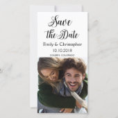 De hand Verpletterde Weddenschap van het Manuscrip Save The Date (Voorkant)