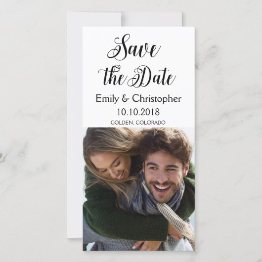De hand Verpletterde Weddenschap van het Manuscrip Save The Date (Voorkant)