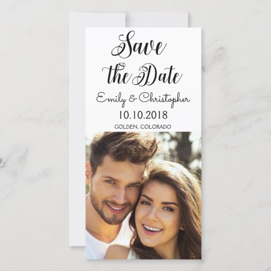 De hand Verpletterde Weddenschap van het Manuscrip Save The Date (Voorkant)