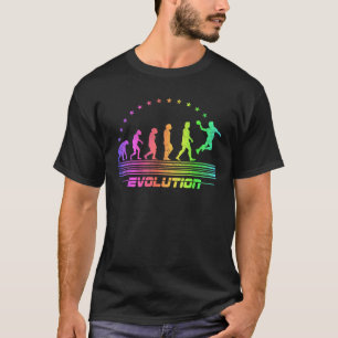 De Handbal Evolutie Retro Bal Sporten Mannen Handb T-shirt