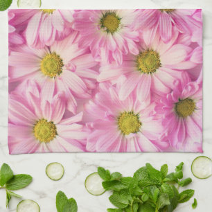 De Handdoek van de keuken - Roze Madeliefjes