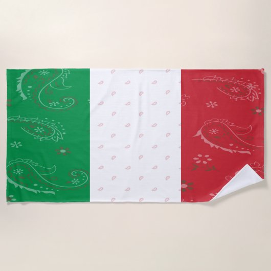 De Handdoek van het Strand van de Vlag van Italië (Voorkant)