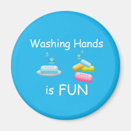 De handen wassen is Kinder van de FUN Cool Magneet