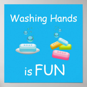 De handen wassen is Kinder voor de veiligheid van Poster