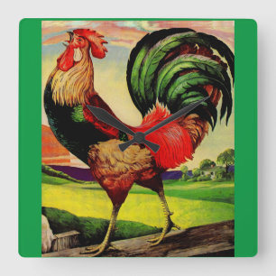 De handige Rooster roteren Vierkante Klok