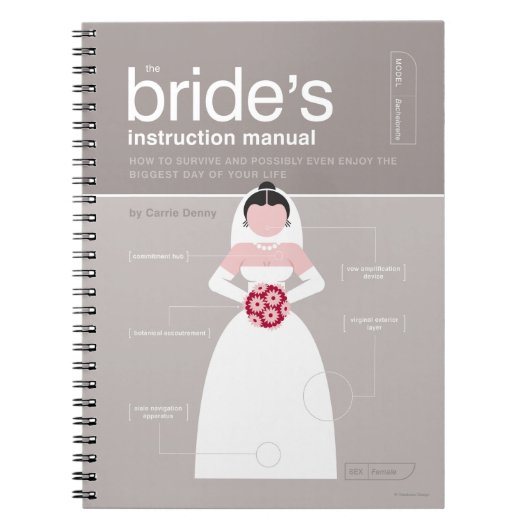 De handleiding van de bride notitieboek (Voorkant)