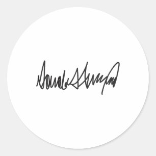 De handtekening van Donald John Trump Ronde Sticker