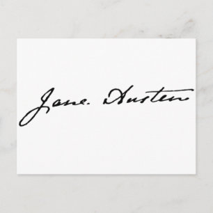 De Handtekening van Jane Austen Briefkaart