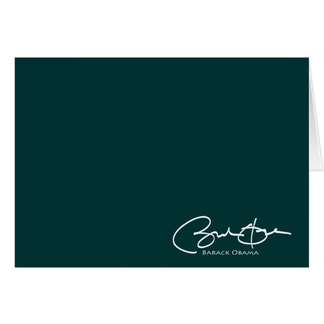De Handtekening van Obama (Voorkant Horizontaal)