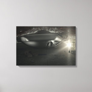 De Hangaar van het UFO van Roswell Canvas Afdruk
