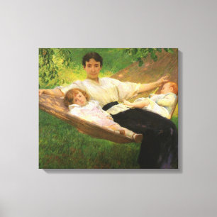 De hangmat (door Joseph DeCamp) Canvas Afdruk