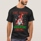 De Happy Accountant Gnome kerstaccountant Ch T-shirt (Voorkant)