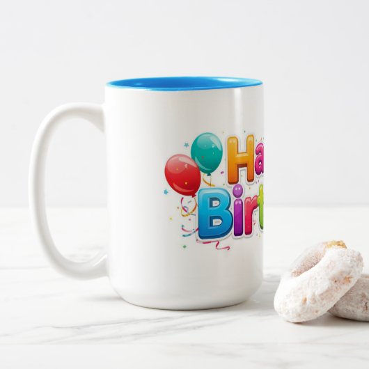 De Happy Birthday Mok (Met donut)