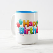 De Happy Birthday Mok (Voorkant links)