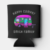 De Happy Camper Custom Name van de Retro Blikjeskoeler (Achterkant)
