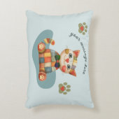 De Happy Cat Kleurrijke Patchwork Aanpasbare Accent Kussen (Voorkant(Verticaal))