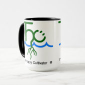 De Happy Cultivator Mok 2x logo (Voorkant links)