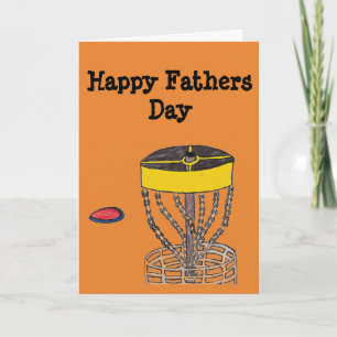 De Happy Fathers dag disc golf wenskaart Kaart