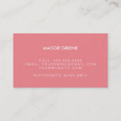 De Happy Pink Whale Visitekaartje (Achterkant)