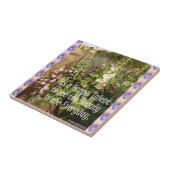 De Happy Talent Beauty floral Quote Ceramic Tile Tegeltje (Zijkant)