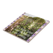 De Happy Talent Beauty floral Quote Ceramic Tile Tegeltje (Zijkant)