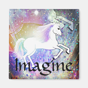 De Happy Unicorn Magnet Magneet
