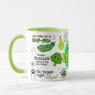 De Happy Vegan Mok - Funny Vegan Mok, Plant gebase